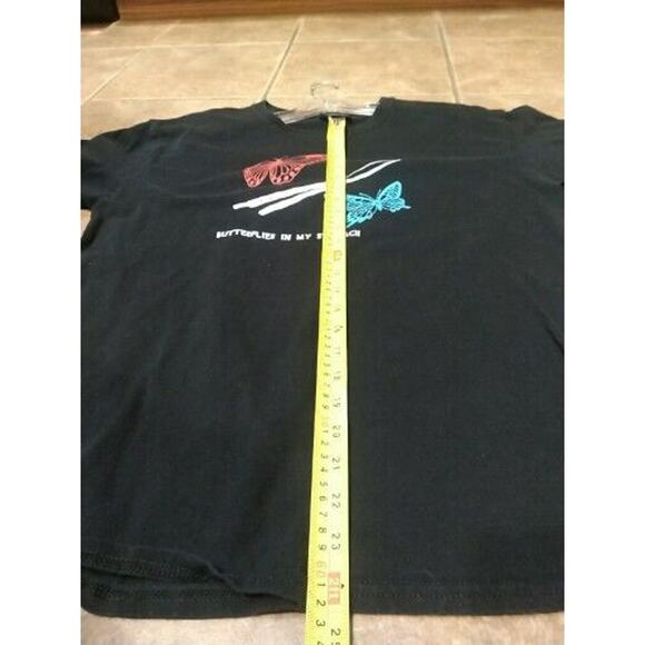 Buffalo Butterflies in My Stomach Knife Black Shirt Large LG L - Picture 9 of 9
